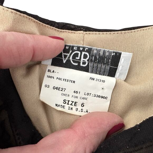 VTG AGB Black Dress Women sz 6 sheer overlay Whimsygoth Fairy Gothic Witchy Y2K - Picture 6 of 12